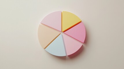 Obraz premium Colorful Pie Chart Design on Subtle Background