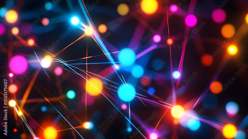 Poster bright blue laser lights create a glowing, futuristic backdrop with dynamic patterns and textures, b