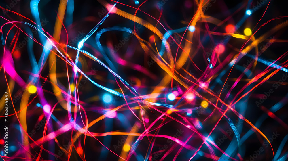 Poster bright blue laser lights create a glowing, futuristic backdrop with dynamic patterns and textures, b