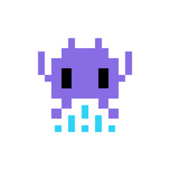 Pixel Alien Emoji
