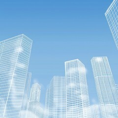 Fototapeta premium Skyline Architecture Illustration