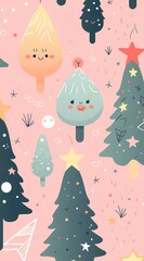A cute Christmas-themed pattern
