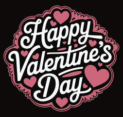 Obraz premium Happy valentine's day illustration vector .