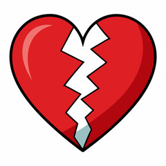 Obraz premium heart with broken arrow