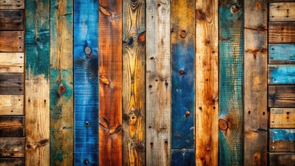 Rustic Dark Blue and Brown Weathered Wooden Background for Candid Photography and Design Projects