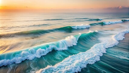 Fototapeta premium Serene Minimalist White Waves on Soft Background for Tranquil Aesthetic
