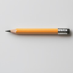 Sharp Pencil on Plain White Background