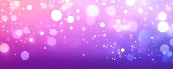 A vibrant gradient background with soft bokeh lights in pink and purple hues.
