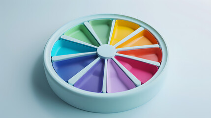 Fototapeta premium 3D circle color palette icon design
