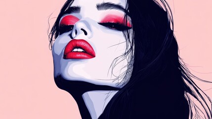 Bold Beauty with Vibrant Makeup and Flawless Skin