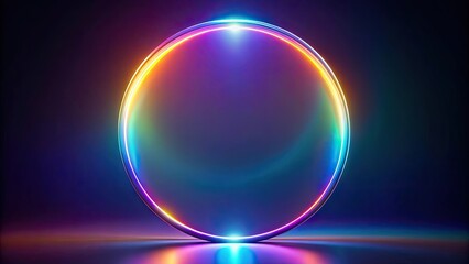 Obraz premium Light spot HUD holographic circle on background, light, spot, HUD, holographic, circle,background, technology, futuristic