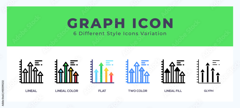 Aufkleber graph set of simple icons great for web. app. presentation and more.