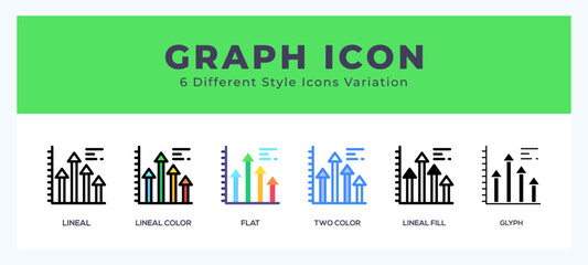 Graph set of simple icons great for web. app. presentation and more.