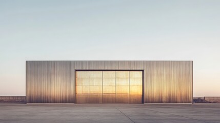 Fototapeta premium Exterior of a modern hangar