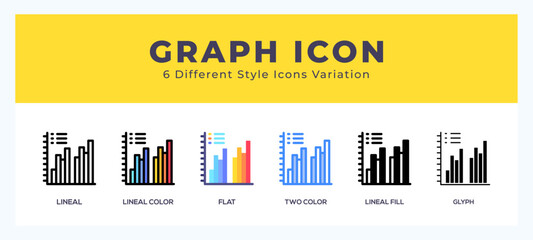 Graph icon vector design illustration in trendy style