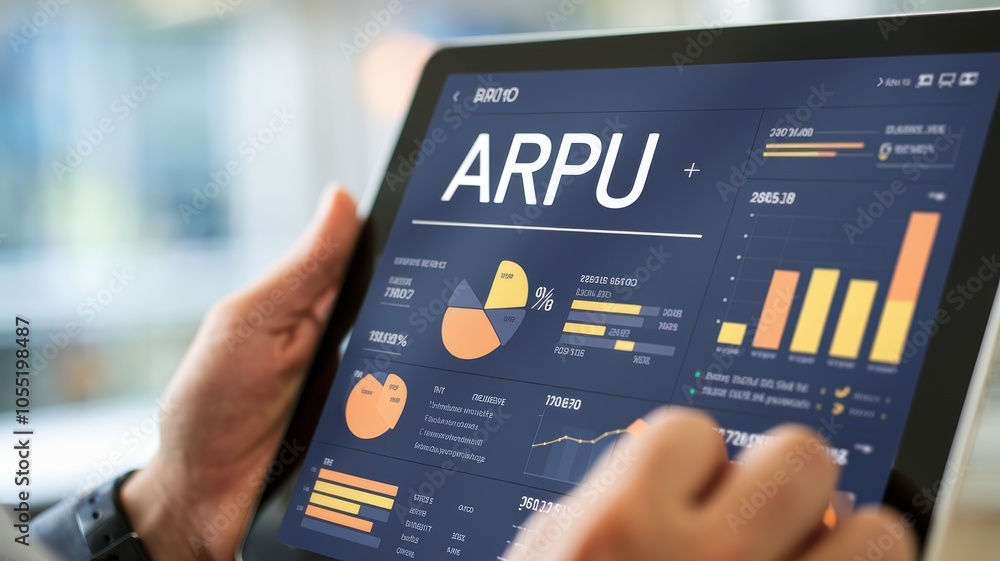 Poster analyzing arpu metrics and data visualization for enhanced business decision making