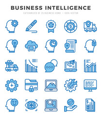 Business Intelligence Icon Bundle 25 Icons for Websites and Apps