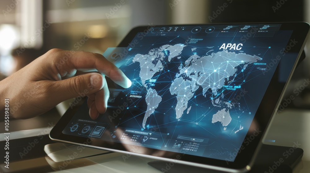 Poster exploring the apac region through innovative technology and interactive mapping tools