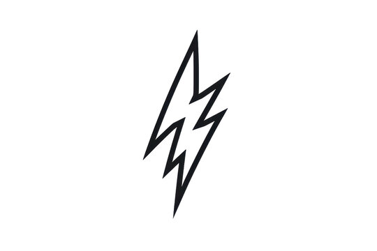 recommend clip art: Simple lightning bolt silhouette on a transparent background, symbolizing power, energy, and electricity, perfect for graphic design use.