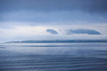 Foggy morning in the Norwegian sea