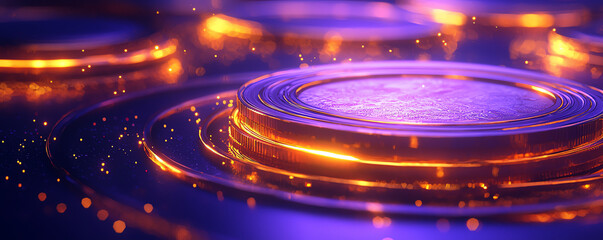 Obraz premium Price chart with coins, financial value, 3D illustration