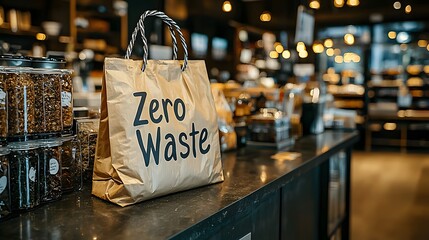 Eco-Friendly Retail Bag for Sustainable Shopping Represent Zero Waste