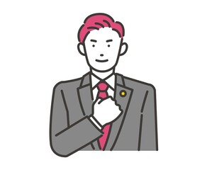 自信のある男性弁護士のイラスト