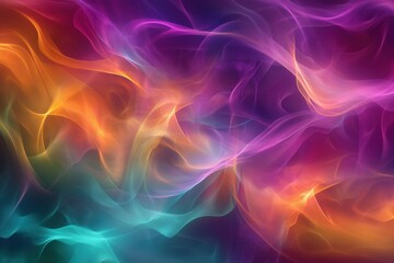 Obraz premium Soft Neon Waves on an Abstract Digital Background, Perfect for Technology Visualization, Graphics, and Educational Projects