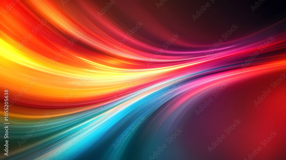 Poster an abstract image featuring an orange background with flowing orange waves