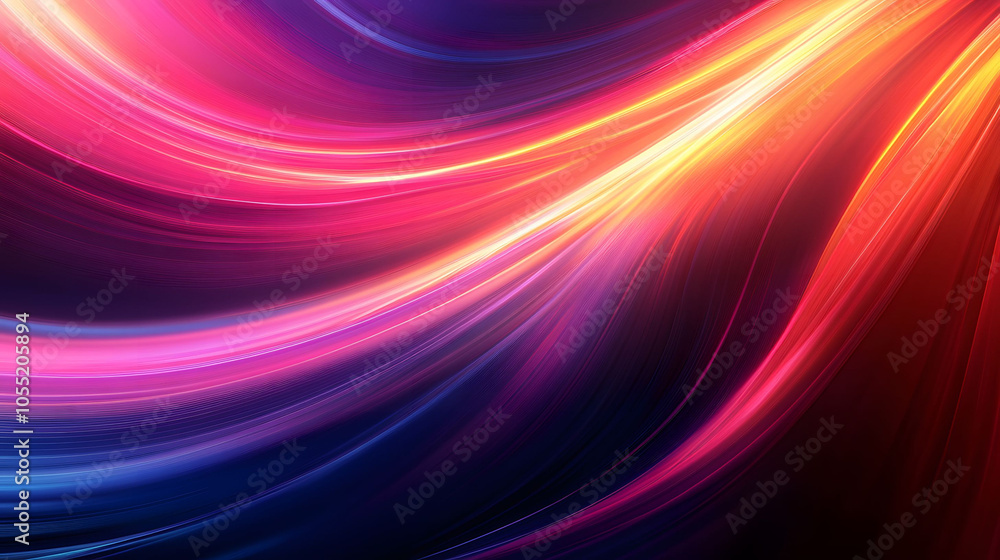 Poster an abstract image featuring an orange background with flowing orange waves