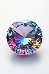 Fototapeta premium Large iridescent mystic topaz gemstone reflecting a spectrum of rainbow colors