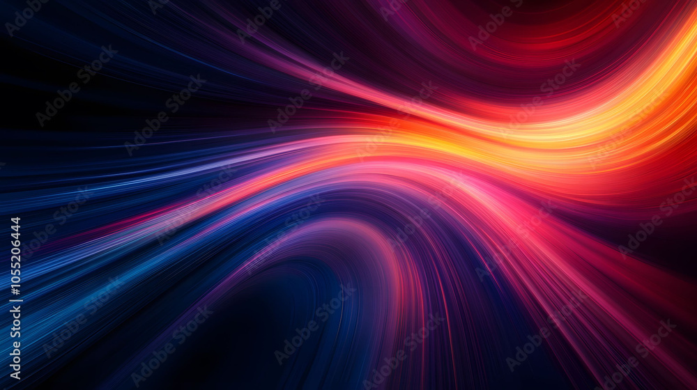 Poster an abstract image featuring an orange background with flowing orange waves