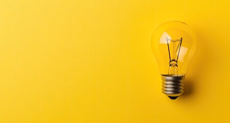 Light bulb symbolizing idea and inspiration on vibrant color background