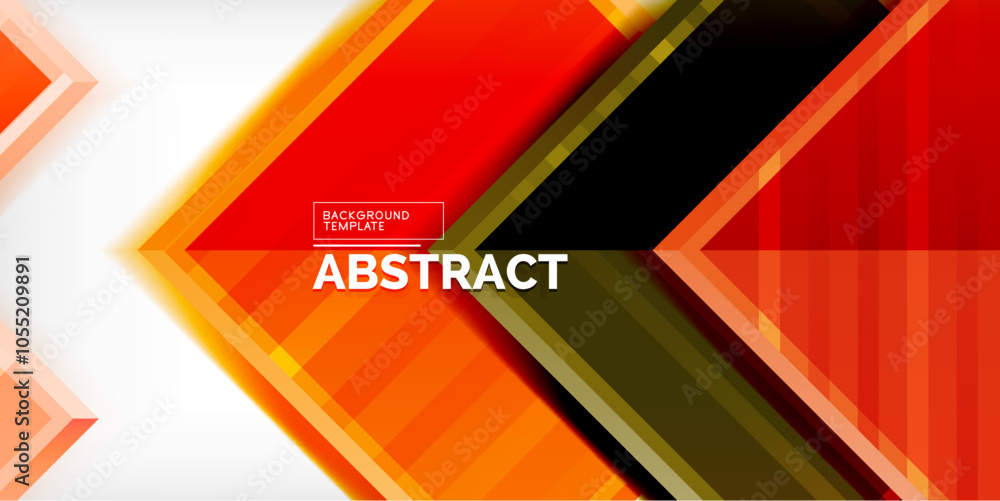 Aufkleber Arrow symbols created with 3d effects and line texture geometric abstract background