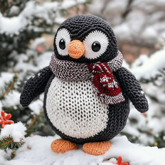 Knitted penguin