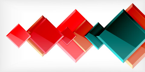 Shiny glossy metallic or plastic square design background. Vector Illustration For Wallpaper, Banner, Background, Card, Book Illustration, landing page