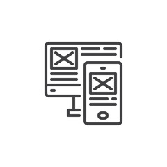 Responsive Design line icon