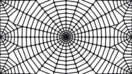 Obraz premium Seamless spider web. Connected black lines on white background