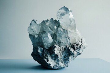 Raw Crystal Cluster on Rock: A Captivating Display of Nature's Artistry