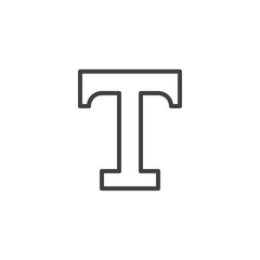 Typography line icon