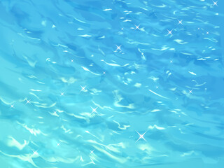 キラキラ光る水面　海　イラスト素材