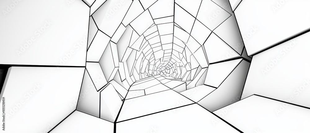 Poster digital wireframe illustration of a complex building project, showcasing architectural drafting and 