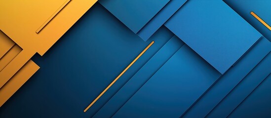 Blue and Yellow Geometric Design