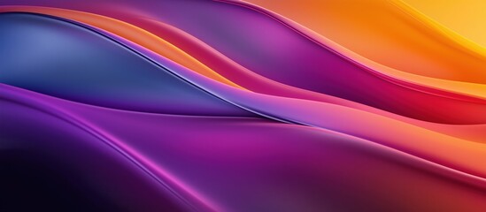 Naklejka premium Colorful Waves Dance on the Dusk Canvas