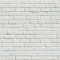 Obraz premium A close-up view of a white brick wall, showcasing a clean and uniform pattern, perfect for backgrounds or design elements.