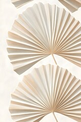 Beige palm-leaf wallpape