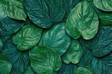 Fototapeta premium beautiful green betel leaves texture background beautiful green betel leaves texture background