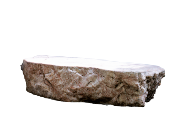 Rock Podium, Rocky isolated stand for Display products on Isolated background, Cliff rock clipping paths.