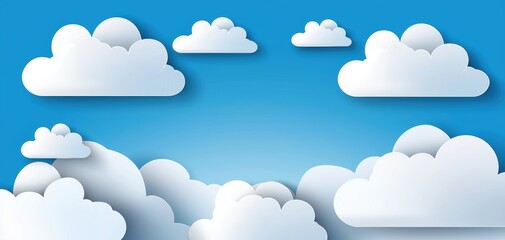 Light, airy clouds against a smooth gradient backdrop, blending soft colors for a magical, dreamlike feel