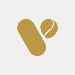 V and coffee monogram
